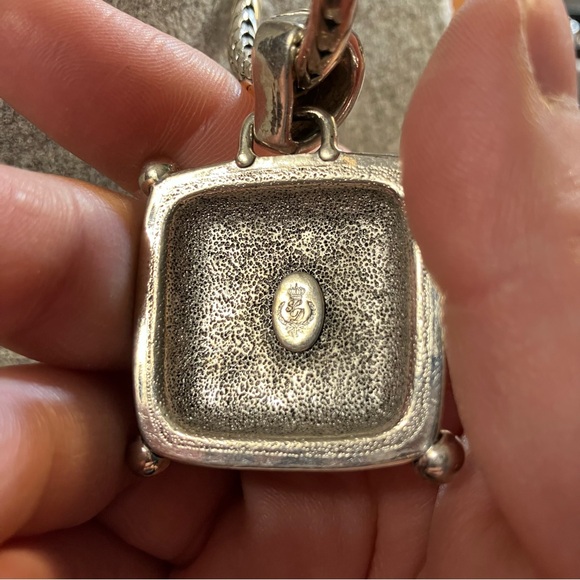 Vintage Premier Designs Black Cabochon Pendant Necklace Silver Tone - Picture 3 of 4